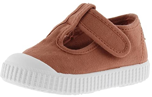 victoria Unisex 1915 Dyed Canvas Sandals DREC & Hook-and-Loop Strap & Reinforced Toe 136625 for Kids Teja 26