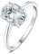 JewelryPalace Klassisch Ovalschliff 2ct Zirkonia Solitär Promise Ring Damen, Schmuck Set, Verlobungsring Damenring Silber 925 mit Stein für Frauen, Simulierte Diamant Jubiläum Eheringe Silberring 59
