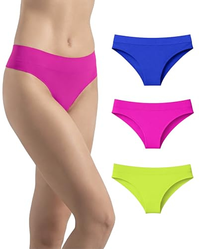 Risalti Slip Donna Brasiliana Microfibra 3 pz - Mutande Brasiliana Donna Elasticizzate, Mutande Senza Cuciture ed Etichette, Slip Intimo Tanga Traspirante più Morbido del Cotone – Made in Italy