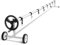 GOPLUS Enrollador Piscina para Liner de Piscina 1,65-7,7 m, Enrollador Lona Piscina de Aluminio y Soporte de Acero Inoxidable