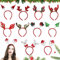 Lot De 10 Serre-Têtes De Noël, Accessoires De Cheveux Avec Motifs Festifs, Bandeaux Pour Cheveux Pour Les Fêtes, Pour Enfants Et Adultes