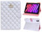 HDTOP Case for iPad Mini 6 (8.3-Inch, 2021 Model), PU Leather Crown Bling iPad Mini 6th Generation Case with Pencil Holder, Smart Cover with Soft TPU Back (White)