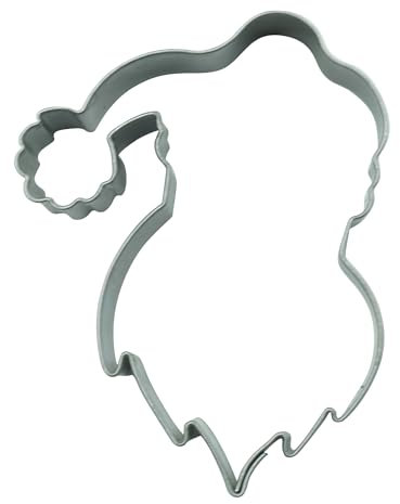 BekkiB Ausstecher Weihnachtsmann Gesicht - ca. 6,7 x 5 cm - Ausstechform für Weihnachten und Advent - Form aus Edelstahl ist spülmaschinengeeignet - 7016