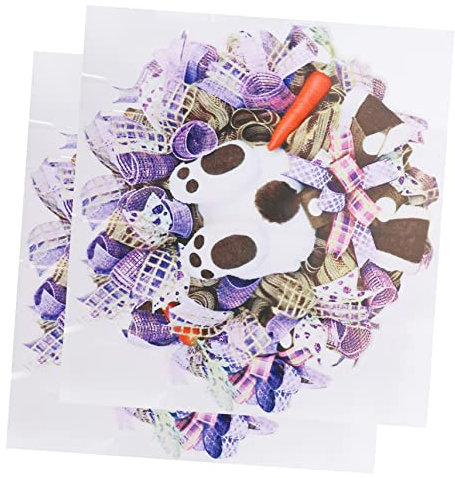 Gadpiparty Wohnkultur 2st Aufkleber Kaninchen Wandtattoo Kaninchen Kranz Wandtattoo Osterwanddekoration Ostern Fenster Haftet Wandtattoo Ostern Wandgemälde Pvc Boden Haushaltsdekoration
