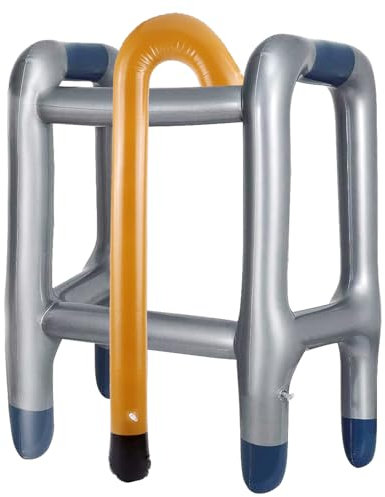 SOETDERT Aufblasbare Gehhilfe Aufblasbarer Spazierstock Ballon, Aufblasbarer Rollator für Ihr Kostüm als Oma oder Opa zum Karneval Fasching, Geschenk für Karneval Fasching Geburtstag Cosplay
