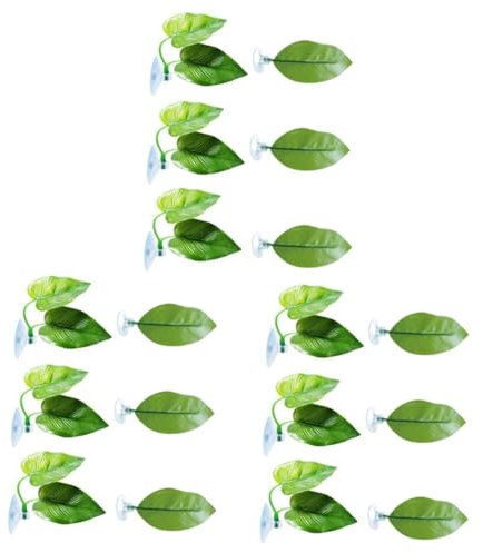 BESPORTBLE 18pcs Fish Tank Artificial Plant Aquarium Landscape Leaves Decorations