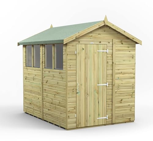 8x6 Power Premium Apex Garden Shed