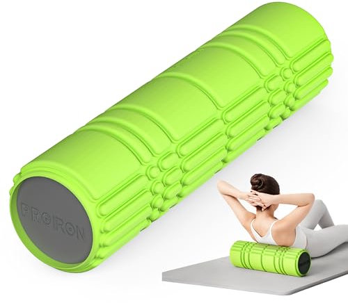 PROIRON Faszienrolle(42 x 13,5 cm), Luftkissen-Massagedesign, komfortable Noppen für tiefgehende Entspannung und Schmerzlinderung, solides Design gegen Verformung und Bruch, Grün