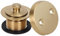 PRIMSOPH Kit de garniture de vidange de baignoire avec plaque frontale de trop-plein à deux trous - Kit de conversion universel à filetage fin et grossier - Or brossé