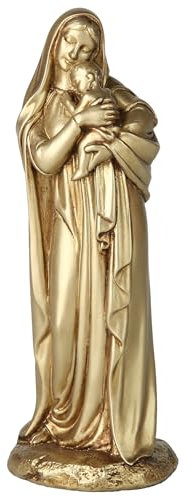 Vineyard Carvings Madonna und Kind Statue – 17,8 cm Madonna-Figuren, katholische Heimdekoration, handbemalt, gesegnete Mutter Jungfrau Maria, Statue Renaissance-Kollektion