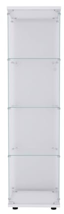 MCDSAJ Vitrine à 4 couches en verre blanc - Vitrine sur pied - En verre trempé de 4 mm - Pour collection de jouets d'architecture