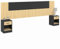 IDMarket - Tête de lit sur Pied avec chevets modulables SAPA pour lit 140, 160 ou 180 cm Bois et Noir
