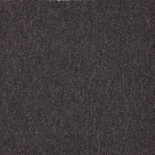Macaw Jet 55812 Black Modern Plain Loop Pile Contract Carpet Tiles for Domestic & Commercial Use, 20 Tiles per Pack, Suitable for underfloor Heating