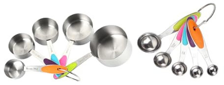 MAGICLULU Juego De Cucharas Medidoras y Tazas Medidoras 10 Piezas Herramientas De Medición Prácticas Cucharas Portátiles De Cocina