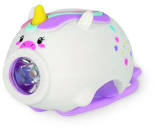 Legami - Luce Anteriore per Bicicletta con Campanello, Tema Unicorn, Cinturino regolabile, 3 modalità di Luce, 5 Modalità di Suono, Cavo di Tipo C incluso, Ricaricabile, Resistente all'Acqua