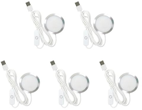 Comphic 5 Kits de Lámparas LED para Armar: Solo Accesorios, Sin Piezas Impresas en 3D, Iluminación Personalizada de Bajo Consumo y Luz Brillante