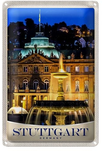 Stuttgart | Germany | Blechschild | Dekoration | Souvenir | 12 cm x 18 cm