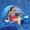 Blissbuilt Flotteur Gonflable Piscine,Chaise Longue Gonflable en Forme de U avec Parasol et Double Porte-gobelet,Portable Flotteur Ultraléger Piscine pour Adultes Jardin,Plage,Piscine 95 * 80 * 50CM