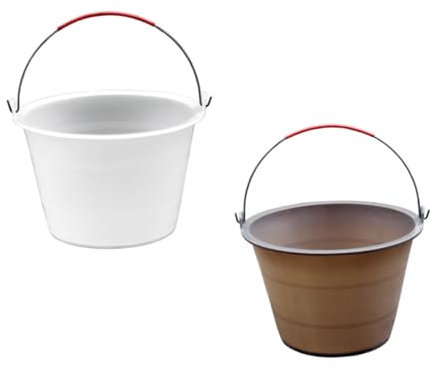 DIYEAH 2pièces Seau à Ciment Plastique Épais De Stockage Anti-écrasement pour Chantier De Construction