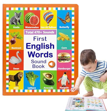 Englisches Wörterbuch – Englisches Lernbuch mit Ton – Lernspiel für Kindergarten 2 6 Jahre Mädchen