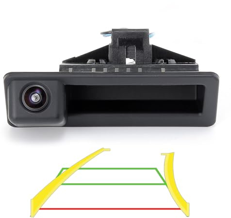 GREENAUTO Originaldynamische Fahrspur Rückfahrkamera für BMW 3 Series 5 Series X6 E39 E60 E70 E82 E90, 160 Grad Fischaugen,Nur für Monitore, Radios und Head Units mit AHD 720P Videosignal
