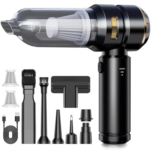 KITBEZN Aspirabriciole Senza Fili, 26KPA Aspirapolvere per Auto Portatile, 4 in 1 Mini Aspirapolvere Potente, Aspirapolvere Portatile per Auto, Divano, Animale Domestico, Cucina
