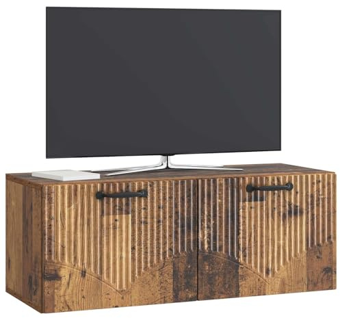 vidaXL Wandmontierter TV-Schrank Altholz 78,5 x 31 x 30 cm, Moderner Wohnbereich, Rechteckiger Wandschrank, Viel Stauraum, Schlichtes Design für die Haushaltsorganisation