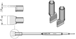 JBC Lötspitze Serie C420, C420275/8,0 mm, für Dual-In-Line-IC C420275 (Lötkartusche Lötpatrone Loetspitze Loetkartusche Loetpatrone Löt-/Entlötspitze)
