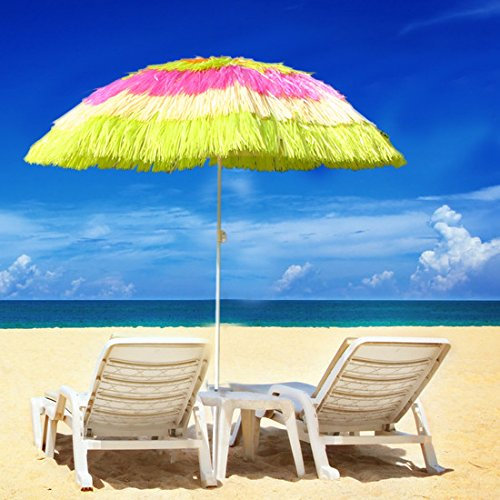 Greenbay Beach Patio Garden Hawaii Parasol Hawaiian Sun Umbrella Sunshade Folding Tilting (Multi-Colour)