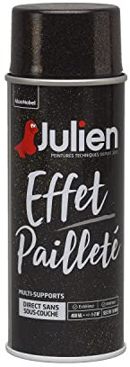 Julien Peinture Aérosol Intérieure et Extérieure Color Touch Effet - Cuivre 400 ml Effet Pailleté