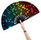 Amajiji Large Folding Hand Rave Fan Popping Fan for Line Dancing Clacking Fans for Boots On The Ground Dance,Party,Decoration,Festival (DJ Lighting)