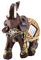 Walfront Lucky Feng Shui Holzmaserung Elefant Statue Skulptur Reichtum Figur Heimdekoration (Holzmaserung)