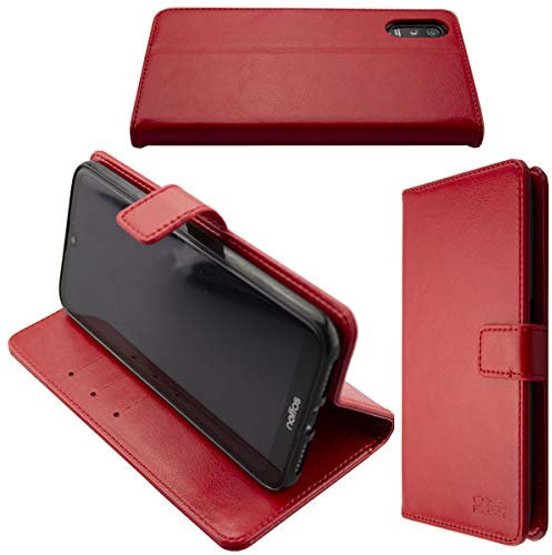 caseroxx Handy Hülle Tasche kompatibel mit Neffos C9 Max Bookstyle-Case Wallet Case in rot