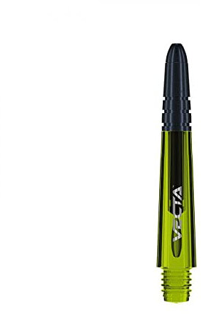 WINMAU Dart Shaft - Vecta Polycarbonat Dartschäfte - 1 Set pro Packung (insgesamt 3 Dart-Schäfte) - Professionelles Dartzubehör - Grün & Schwarz Kurz Schäfte