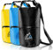 MNT10 Dry Bag Packsack wasserdicht mit Tragegurt I Dry Bags Waterproof in 10l oder 20l I Wasserfeste Tasche für Reisen, Outdoor und Camping I Seesack widerstandsfähig (Schwarz, 2er Set (10L, 20L))
