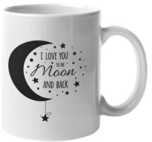 Super Lemon Love You to The Moon and Back Cup Valentines Mug Gift for Him Or Her and The You Love Husband Wife Girlfriend Boyfriend Anniversary Present