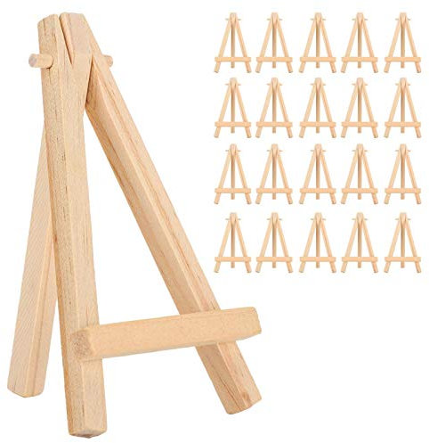 20Pcs Kleine Tabletop Art Display Staffelei, Tischkalender Display Ständer Holz Künstler A-Frame Staffelei Bilderrahmen Halterung Malerei Dreieck Staffelei