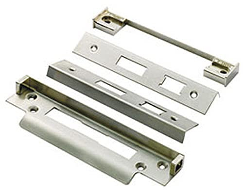 Rebate Kit for BS Lever Deadlocks - for Double Doors - 13mm - Satin Steel