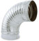 CAEXVEN Codo Rizado para chimeneas en Acero Inoxidable - Ángulo 90º - Serie lisa - 120 mm
