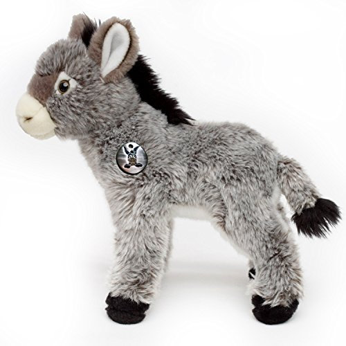 Esel Nelly grau stehend 30 cm Grauesel Hausesel Plüschtier Kuscheltier by Uni-Toys