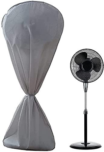 BOSKING Housse de ventilateur étanche à la poussière 420D Oxford sur pied rond pour ventilateur électrique d'intérieur ou d'extérieur Gris