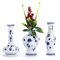 LANLONG Lot de 3 petits vases en porcelaine émaillés Fambe - Vase à fleurs classique en céramique pour la maison, le bureau, la bibliothèque, le dessus de table, la décoration d'armoire