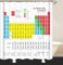 Duschvorhang 240x200 Periodensystem Duschrollo Wasserabweisend Anti-Schimmel mit 12 Duschvorhangringen, 3D Bedrucktshower Shower Curtains, für Duschrollo für Badewanne Dusche