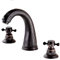 Européen Antique 3 Trous 3 Corps Robinet Ancien Cuivre Mélangeur Froid-Chaud Mélangeur De Lavabo Robinet De Lavabo Mélangeur À Deux Poignées Robinet De Salle De Bains En Laiton, Robinets De Lavabo De