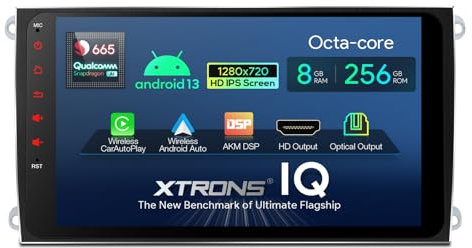 XTRONS 9 Zoll Android 14 Autoradio Qualcomm 665 Octa Core 8GB 256GB Eingebaut 4G LTE CarAutoPlay Android Auto HD Ausgang Optional OBD DVR DAB TPMS Für Porsche Cayenne(IQ94CYPP)