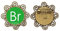 Chestry Elements Perioden-Tisch, Halogen-Element, Brone, Br, Blumenbrosche, Schmuck, Geschenk für Mädchen