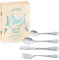 Maverton Set de couverts enfant - cadeau personnalisé pour garçon - Coutellerie dans coffret imprimé - Couverts Thème Animal - Cadeau bapteme garcon - Cadeaux bébé - Couvert bebe - CITATION