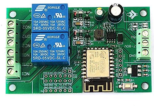 WLAN-Relaismodul Esp8266 Esp-12F, 2 Kanäle, 5 V/8-80 V, Netzwerk-Relais-Schalter, für Ide App, Fernbedienung