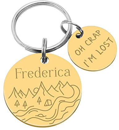 LEREATI Chapa Perro Grabada, Placas para Perros Grabadas, Chapas para Perros Personalizadas de Acero Inoxidable, Placa Identificativa Perro para Collar Gato Mascota (Oro)