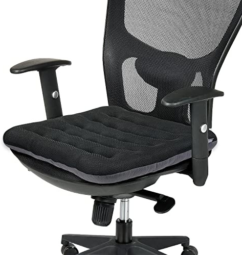 SINOSSO Excellent Support Effect Office Chair Cushion 1 Pack, Luxury Air Mesh Breathable Non-Slip Desk Computer Seat Cushion, Kitchen Dining Room Square Chair Pad (1 Count, Black)